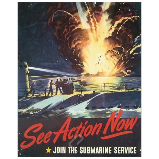 Poster - See Action Now - 1944 - Giclee Print on Photo Paper