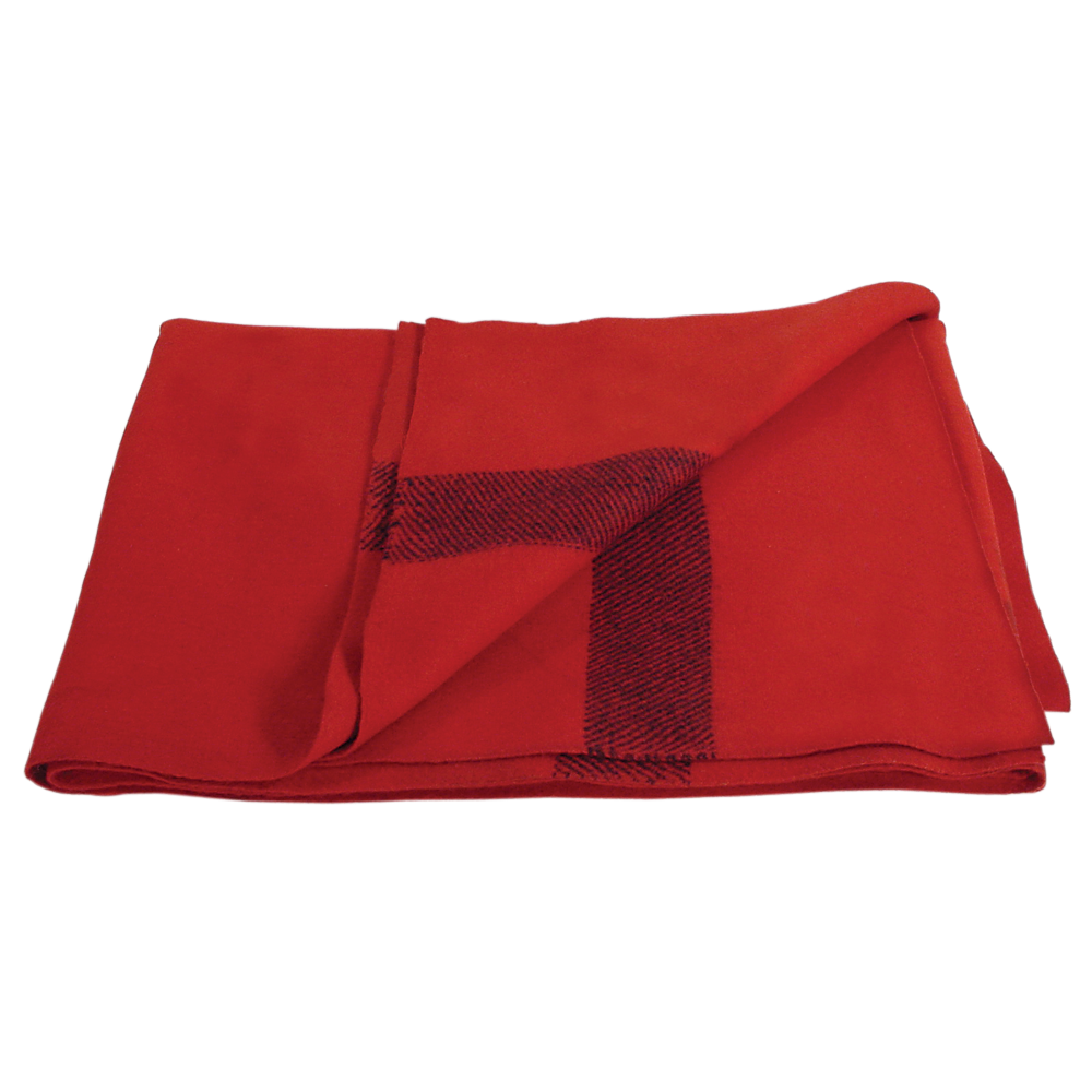 Big Red Blanket with accented stripe